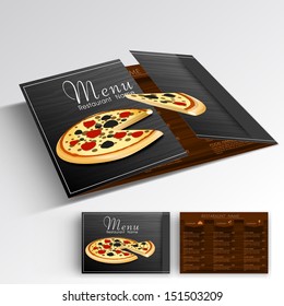 Menu card design for restaurant. 