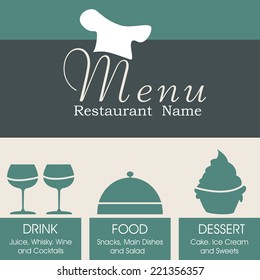 Menu card design for restaurant. 