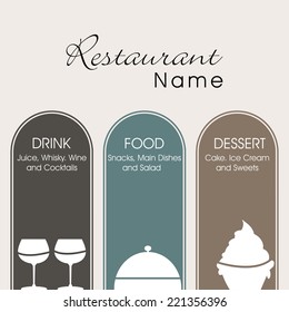 Menu card design for restaurant. 