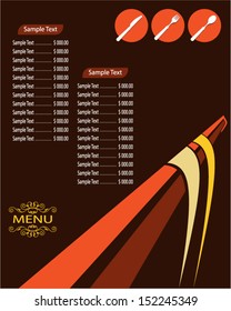 Plantilla de diseño de tarjeta de menú