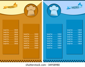 Menu Card Design template