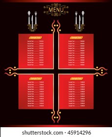 Menu Card Design template