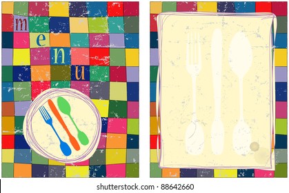 Menu card design template, free copy space