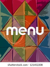 menu card design template for restaurant, grunge background