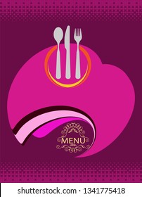 Menu Card Design Template Vector Art Illustration