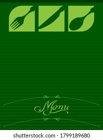 Menu Card Design Template Vector Art Illustration