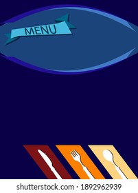 Menu Card Design Template Vector Art Illustration