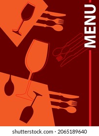 Menu Card Design Template Vector Art Illustration