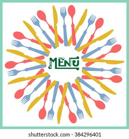 Menu Card Design Template  Vector Illustration