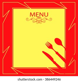 Menu Card Design Template  Vector Illustration