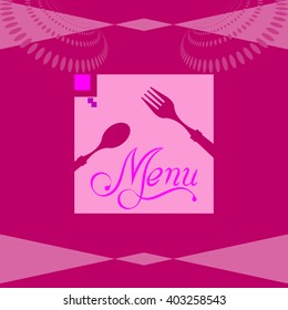 Menu Card Design Template  Vector Illustration