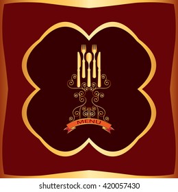 Menu Card Design Template  Vector Illustration