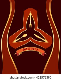 Menu Card Design Template  Vector Illustration
