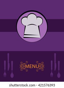 Menu Card Design Template  Vector Illustration