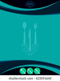 Menu Card Design Template  Vector Illustration