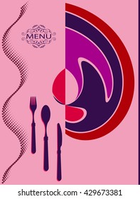 Menu Card Design Template  Vector Illustration