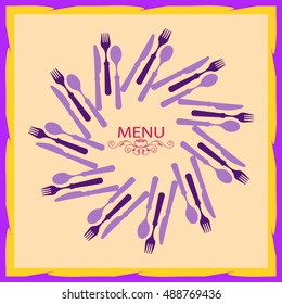 Menu Card Design Template  Vector Illustration