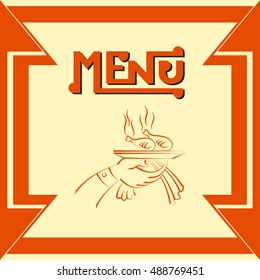 Menu Card Design Template  Vector Illustration
