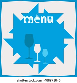 Menu Card Design Template  Vector Illustration