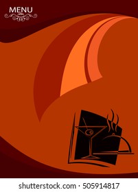 Menu Card Design Template  Vector Illustration