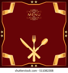 Menu Card Design Template  Vector Illustration