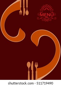 Menu Card Design Template  Vector Illustration