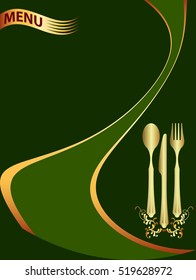 Menu Card Design Template  Vector Illustration