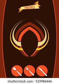 Menu Card Design Template  Vector Illustration