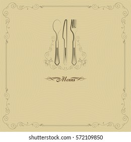 Menu Card Design Template  Vector Illustration
