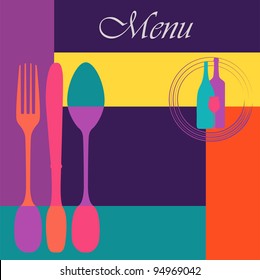 Menu card design template,copy space