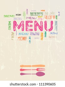 Menu card design template,free copy space