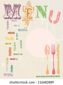 Menu card design template,free copy space