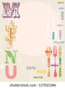 Menu card design template,free copy space