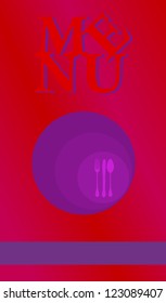 Menu card design template,pop art style, vector