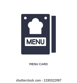 menu card icon. Simple element illustration from bistro and restaurant concept. menu card editable symbol design on white background. Can be use for web and mobile.