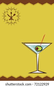 Menu Card martini