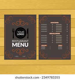 Menu card, Restaurant Menu card, menu design template