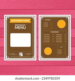 Menu card, Restaurant Menu card, menu design template