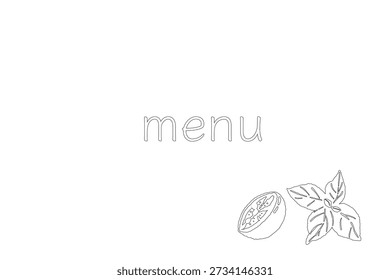 Tarjeta de menú con diseño de esquina de tomate