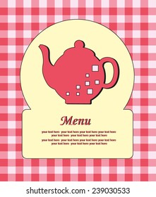 Menu card. Vector.