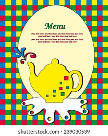 Menu card. Vector.