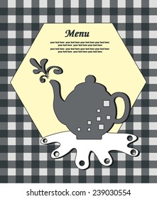 Menu card. Vector.