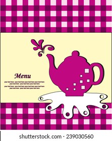 Menu card. Vector.