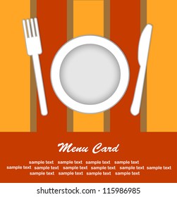 Menu card vector design