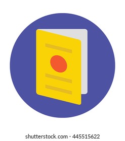 Menu Card Vector Icon