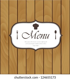 Menu card. Vector Illustration.