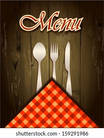 Menu card. vector illustration. 