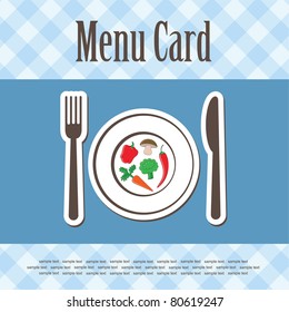 menu card. vector illustration