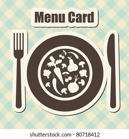 menu card. vector illustration