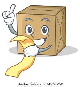 With menu cardboard character collection